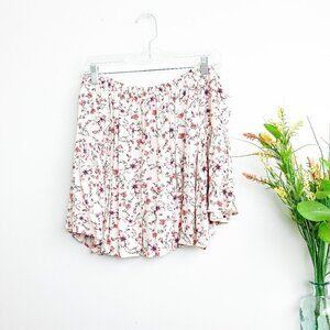 ☀️ OFF THE SHOULDER Pink Floral Cute Top Small Cottagecore Boho Flutter